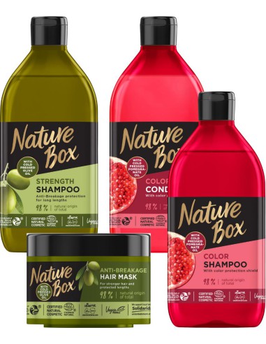 Zestaw regenerujący 2 szampony i 2 odżywki Nature Box 3838824404967