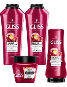 Zestaw szampon + odżywka do włosów farbowanych Gliss Kur 3838824404424 2