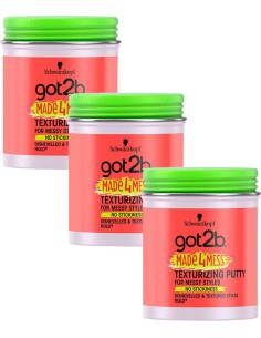 Pasta do włosów modelująca o mocnym chwycie 3x100ml Got2b Schwarzkopf 3838824404837 2