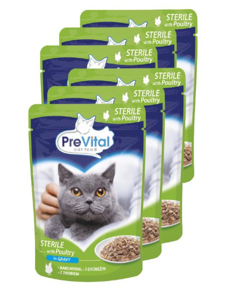 Zestaw karmy dla kotów sterylizowanych PreVital Sterile, pakiet mieszany 5999546174700 3