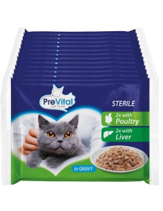 Optymalna karma mokra dla kotów sterylizowanych PreVital Sterile 52x100g 5999546174700 2