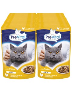 Mokra karma z kurczakiem dla kotów dorosłych kurczak 24x100g PreVital 5999546172034 2