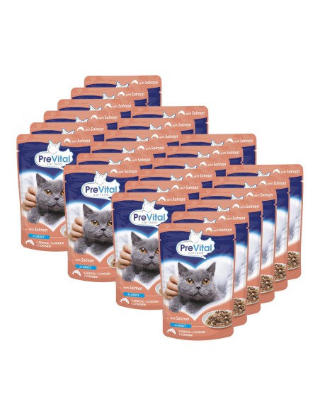 Zapas mokrej karmy dla kota Mix mięso ryba 96 x 100g PreVital 5999546172027 5