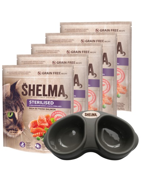 Wielopak karmy dla kotów sterylizowanych bezzbożowa Shelma  5x750g 8595606405288 3