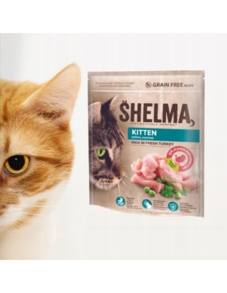 Sucha karma bezzbożowa dla kociąt Shelma Kitten 5x750g 8595606405301 2