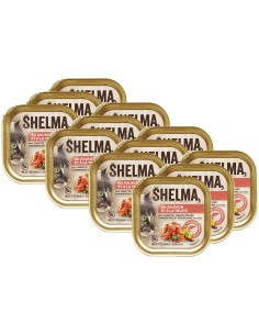 Pasztet rybny dla kota z łososiem i pstrągiem Shelma Alucup 12x100g 8710558002419 2