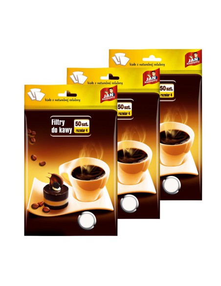 Filtry do kawy rozmiar 4 - 150szt Jan Niezbędny  5900536280547