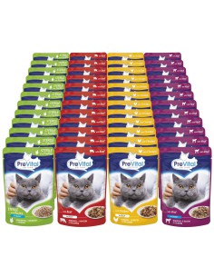 Zestaw kociej karmy w saszetkach dla kota Mix smaki mięsne 48 x 100g PreVital 5999546172768 2