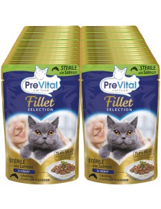 Karma dla sterylizowanych kotów fileciki 48x85g PreVital 5999566110023 2
