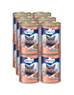 Karma w puszce dla kotów z łososiem i pstrągiem 415g 12szt PreVital 5999546172096 2
