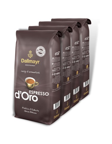 Kawa ziarna Espresso d'Oro Zestaw 4 x 1kg Dallmayr 4008167154679