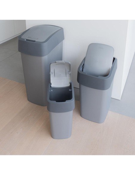 Kosze na śmieci  do segregacji żółty+niebieski+zielony 10L Curver 3253922170086 5