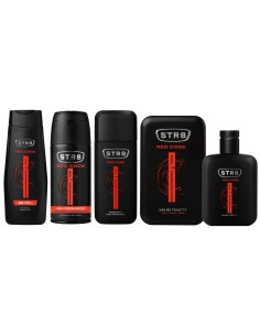 Kompleksowy zestaw dla mężczyzn: Woda toaletowa + Dezodorant + Żel pod prysznic STR8 Red Code 5201314153559 2