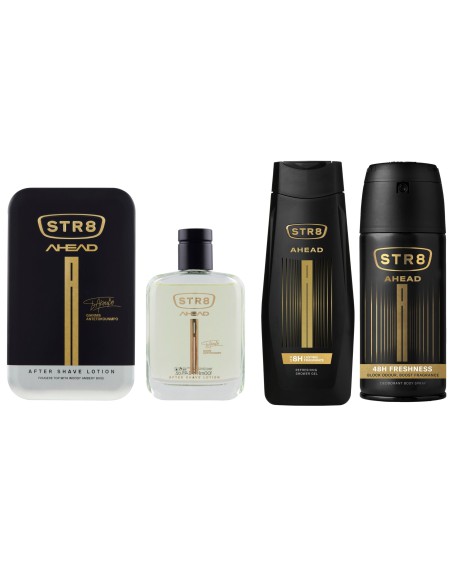 Woda toaletowa oraz dezodorant i żel zestaw STR8 Ahead 5201314107163