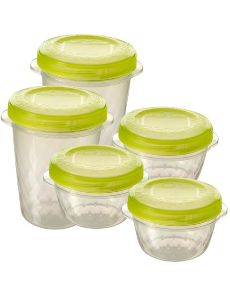 Zestaw pojemników na żywność TWIST: 2x1l + 3x0,5l CURVER 3253922471022