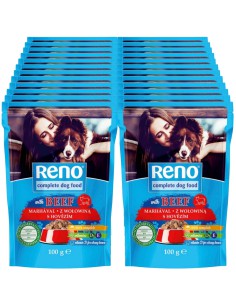 Saszetki mokrej karmy dla psa z wołowiną w sosie Reno 12x100g 8595606400030 2