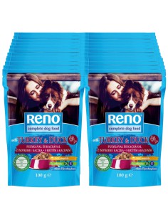 Aromatyczna mokra karma dla psa z kaczką i indykiem Reno 24x100g 8595606400047 2