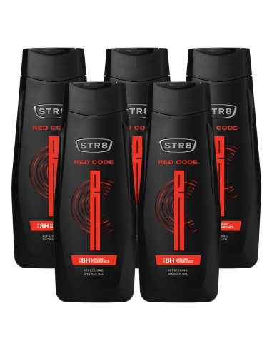 Orzeźwiający żel pod prysznic dla mężczyzn 5 x 400ml STR8 Red Code Zestaw 5201314149910