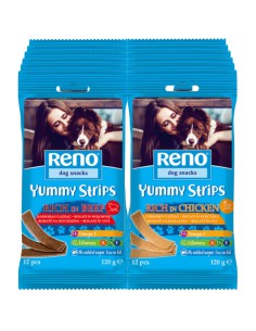 Komplet mięsnych paseczków z wołowiną i kurczakiem dla psa Reno 12x120g 5999566111129 2