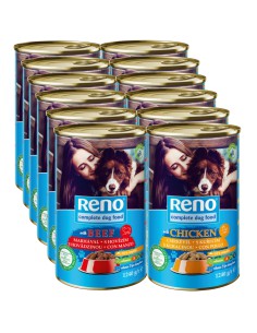 Mokra karma z wołowiną i kurczakiem w puszce Reno 12x1240g 8594014721539 2