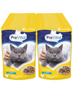 Saszetki PreVital z kurczakiem dla kotów dorosłych 24x100g PreVital 5999508137989 2