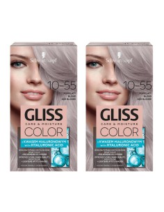 Farba do włosów Popielaty Blond Gliss Kur 2x 3838824413396 2