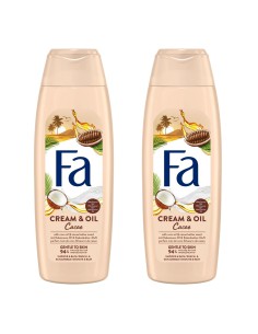 Cream & Oil Cacao żel pod prysznic zestaw 2x 750ml Fa 3838824413563 2