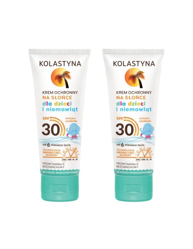 Kremy chroniące przed słońcem dla niemowląt i dzieci SPF 30 Kolastyna 2x75 ml 5900536315904 4