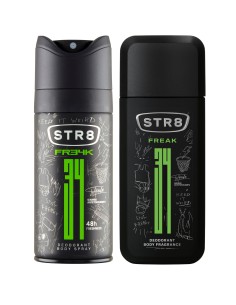 Aromatyczny zestaw dla mężczyzn: Dezodorant do ciała + Dezodorant perfumowany STR8 FR34K 5201314145066 2