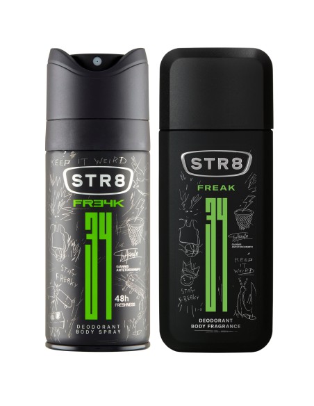 Aromatyczny zestaw dla mężczyzn: Dezodorant do ciała + Dezodorant perfumowany STR8 FR34K 5201314145066