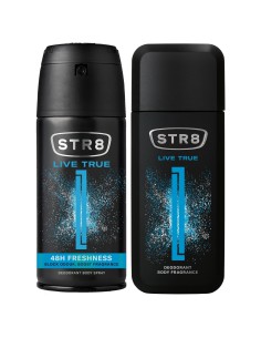 Aromatyczny zestaw dla mężczyzn: Dezodorant do ciała + Dezodorant perfumowany STR8 Live True 5201314153580 2