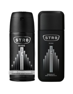 Komplet dezodorantów męskich: Dezodorant do ciała + Dezodorant perfumowany STR8 Rise 5201314107224 2