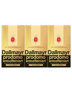 Mielona  kawa bezkofeinowa Zestaw 3 x 500g Dallmayr Prodomo 4008167113713 2