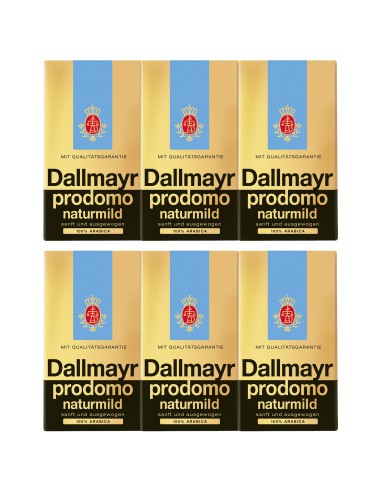 Duży zestaw Prodomo Naturmild Kawa mielona 6 x 500g Dallmayr 4008167103905