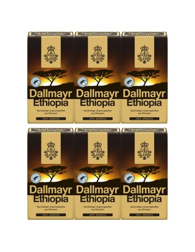 Kawa mielona Ethiopia Zestaw 6 x 500g Dallmayr 4008167504009