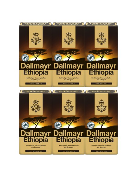 Kawa mielona Ethiopia Zestaw 6 x 500g Dallmayr 4008167504009