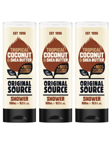 Kokosowe żele pod prysznic Original Source 3x500ml 5900998006556
