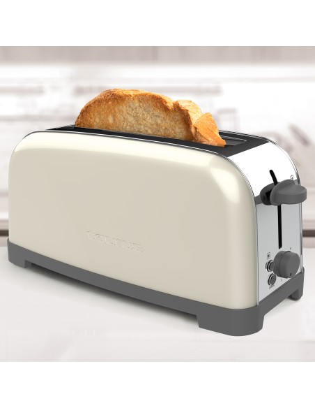 Kremowy toster o mocy 850W Taurus Vintage Single Cream - Opiekacze i tostery Kremowy toster o mocy 850W Taurus Vintage Single Cream 8414234606587 4