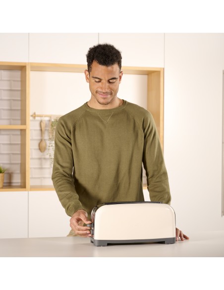 Kremowy toster o mocy 850W Taurus Vintage Single Cream - Opiekacze i tostery Kremowy toster o mocy 850W Taurus Vintage Single Cream 8414234606587 7