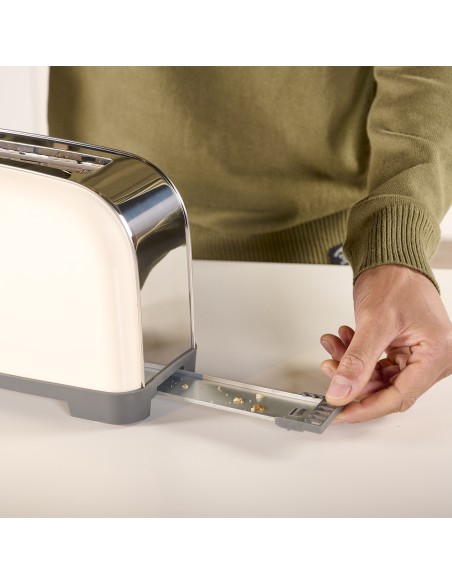 Kremowy toster o mocy 850W Taurus Vintage Single Cream - Opiekacze i tostery Kremowy toster o mocy 850W Taurus Vintage Single Cream 8414234606587 9