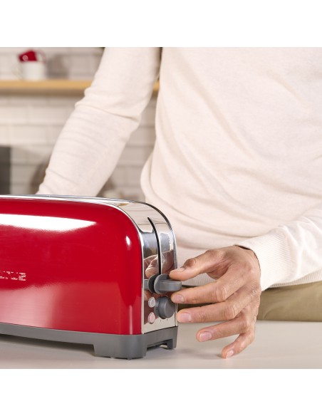 Designerski toster o mocy 850W Taurus Vintage Single Red 8414234606594 7