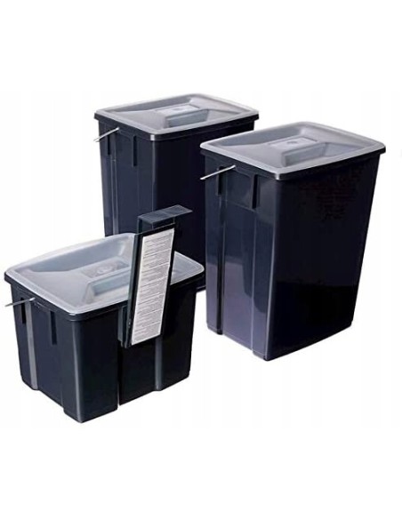 Zestaw koszy na śmieci do segregacji odpadów 2x10l + 6l Curver 3253928993030 2