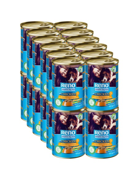 Sycąca mokra karma dla psa z kurczakiem w sosie Reno 24x415g 5999546174625 4