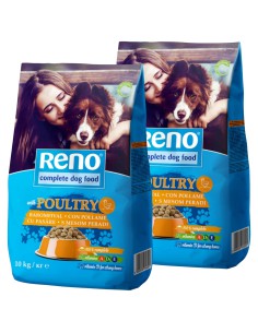 Zestaw suchej karmy dla psa z drobiem Reno 2x10kg 5999508134414 2