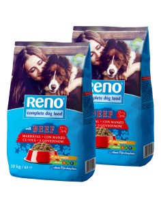 Karmy sucha dla psa z wołowiną Reno 2x10kg 5999508134407 2