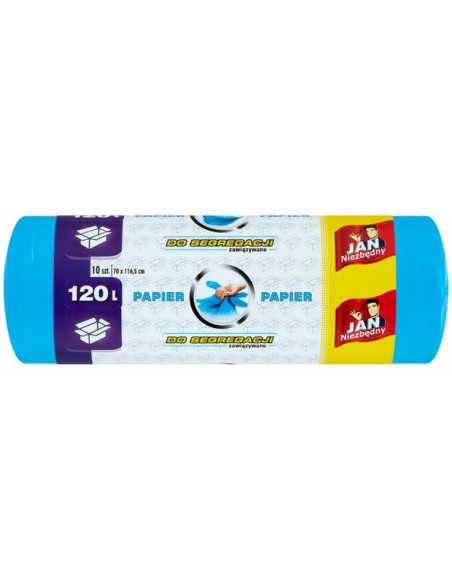 Worki na segregowane śmieci 4 kolory 120l - 4 rolki Jan Niezbędny 5900536282459 8