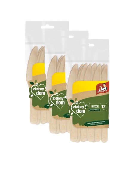 Drewniane noże ekologiczne 36szt Jan Niezbędny Zielony Dom 5900536345819 3