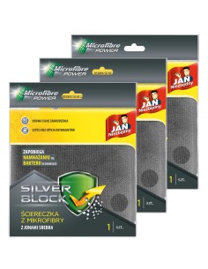 Ściereczki z mikrofibry z jonami srebra 3szt Jan Niezbędny Silver Block 5900536343075 2