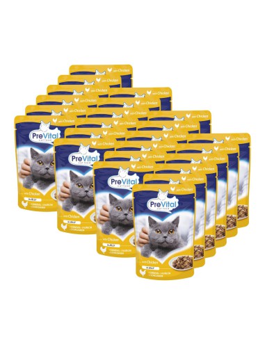 Zapas karmy w saszetkach dla kota Mix smaki mięsne 112 x 100g PreVital 5999546172768 8