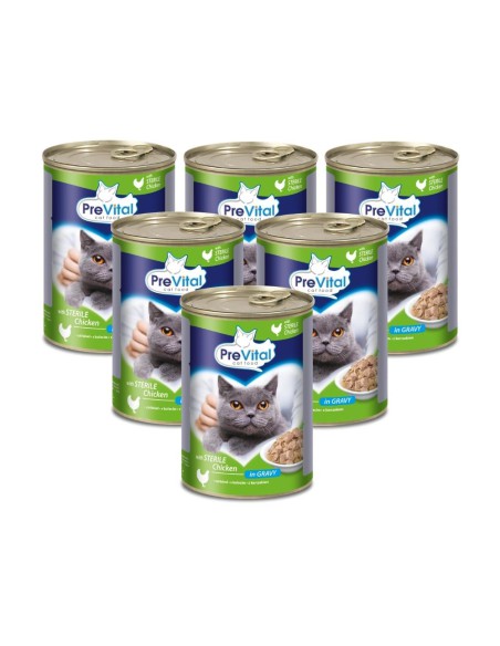 Karmy w puszce mix smaków kurczak łosoś 415g 12szt PreVital 5999566110016 10